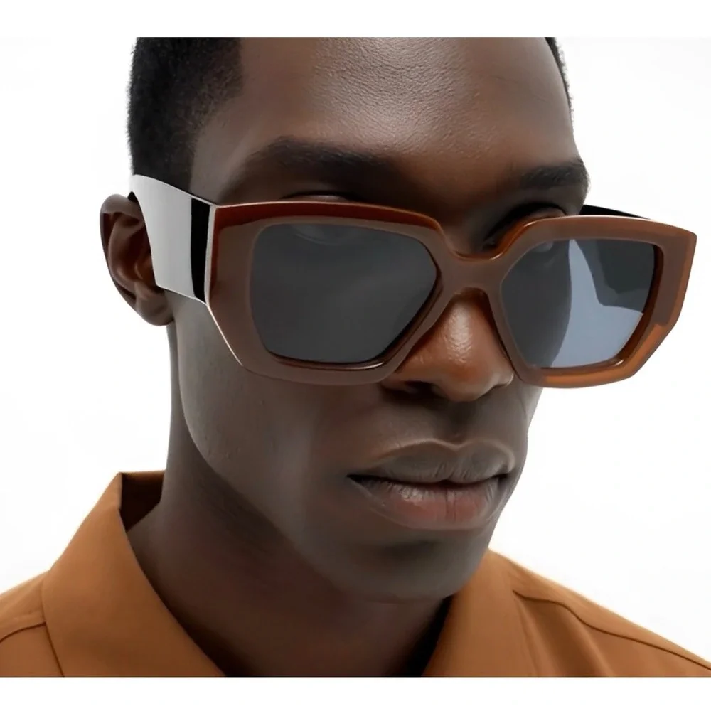 Oversized Square Sunglasses Men's Dark Lens Hip Hop Stylish‎ Party Music Events